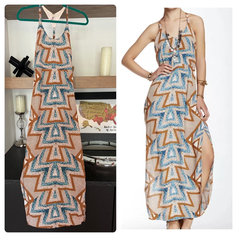 Free People Serves You Right Printed Maxi Dress